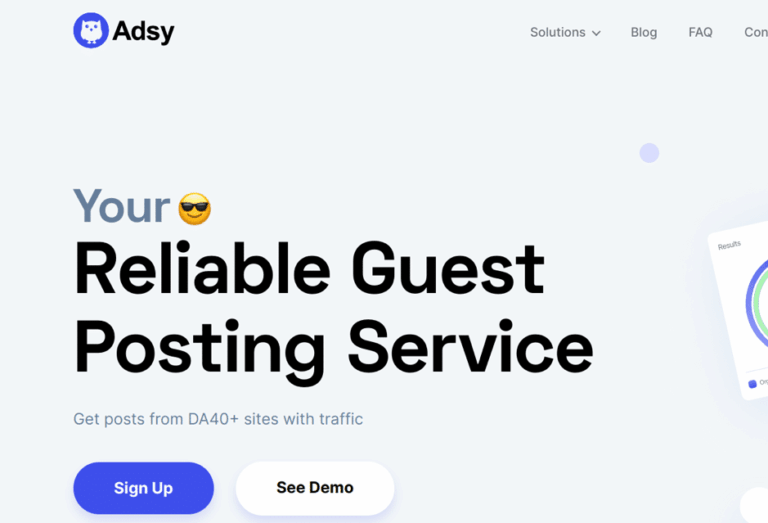 What services does Adsy offer apart from guest posting
